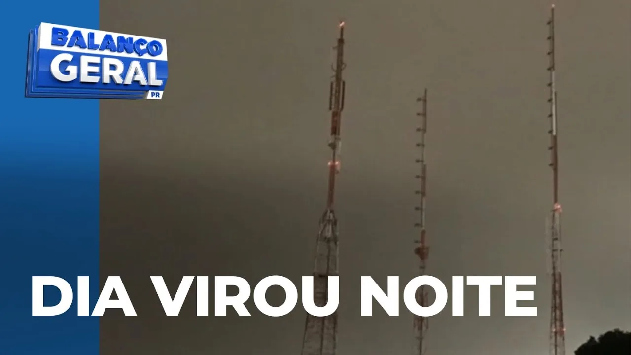 Dia vira noite durante temporal em Curitiba; 148 mil imóveis ficaram sem energia elétrica