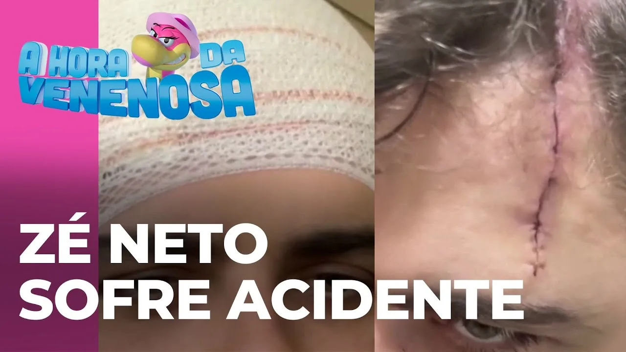 Zé Neto sofre acidente grave e fica com corte na cabeça