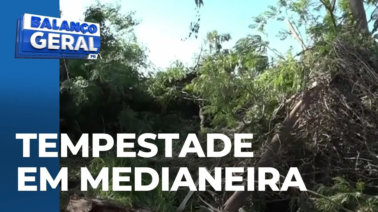 Susto em Medianeira: Temporal com ventos de 80 km/h deixa rastro de danos