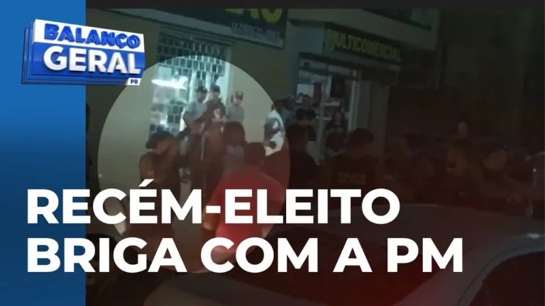 Vereador recém-eleito arruma briga com a polícia, cria tumulto e tenta arrancar arma da PM