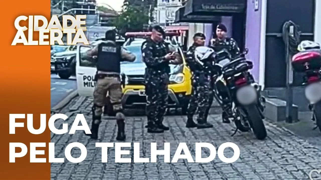 Ladrão foge pelo telhado após invadir salão de beleza e ser cercado pela população