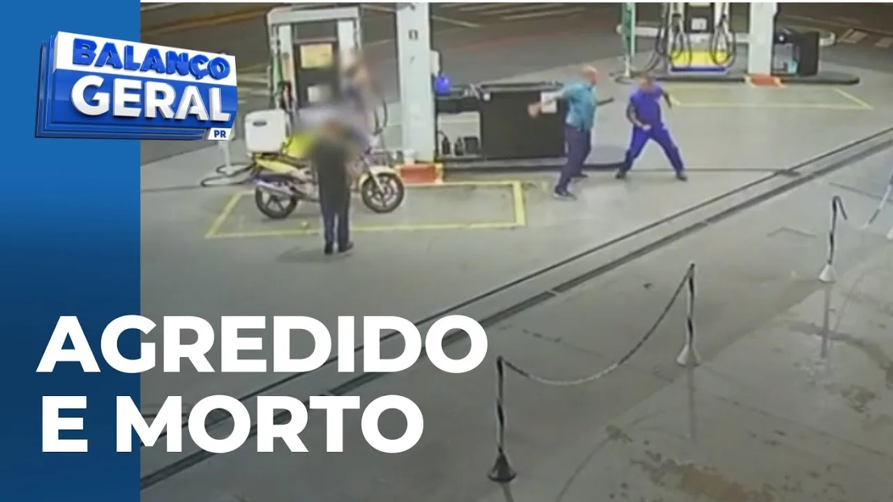 Câmera flagra confusão em posto de combustíveis que acaba com homem agredido e morto