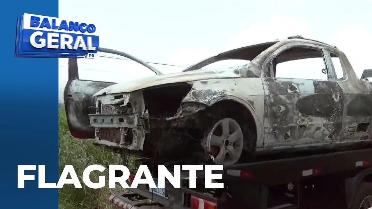 Câmera de segurança flagra execução no Contorno Sul; carro queimado poder ter sido usado no crime
