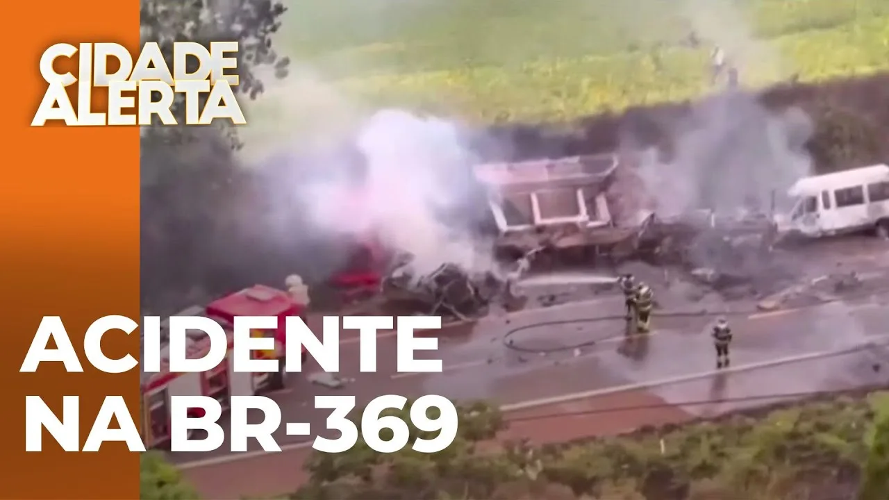 BR-369: Acidente com explosão mata 3 pessoas e fere 8