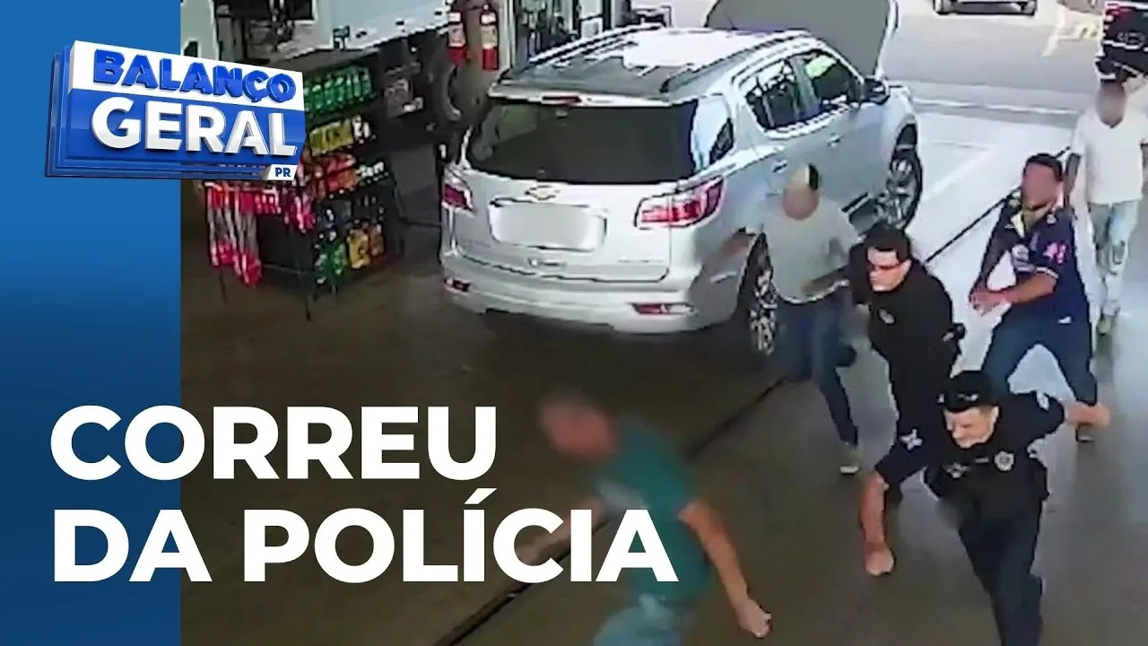 Carro furtado fica sem combustível e suspeito é preso, em posto, comprando gasolina