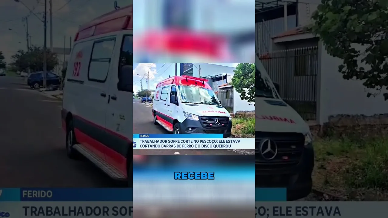 Disco cortante atinge trabalhador no pescoço após lâmina de máquina quebrar