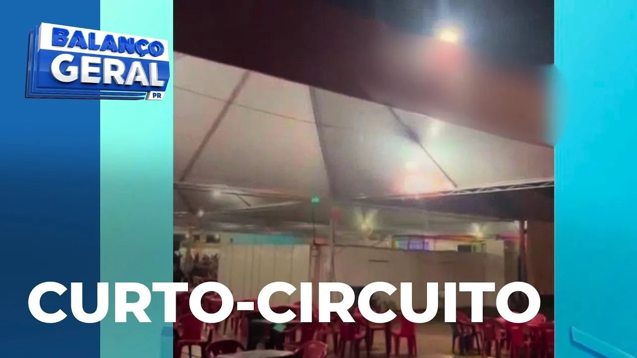 Curto-circuito causa principio de incêndio em barraca gastronômica