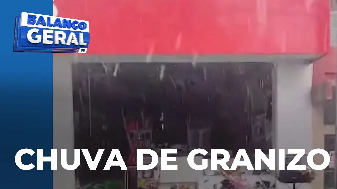 Chuva de granizo causa estragos em Jandaia do Sul: Árvores caem nesta quarta-feira