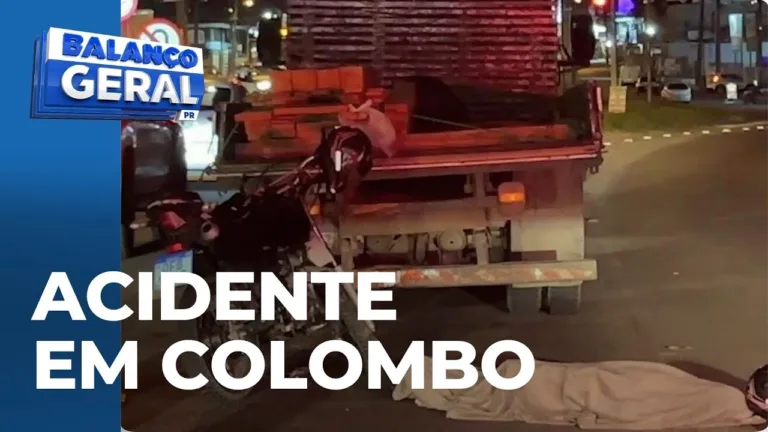 Acidente fatal em Colombo: Garupa morre e piloto está em estado grave