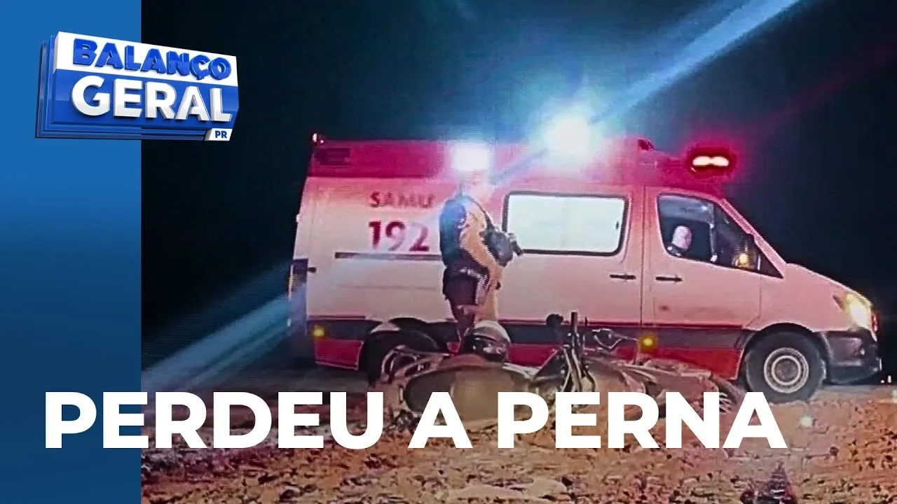 Motociclista perde uma das pernas em acidente na PR-082 e fica em estado grave