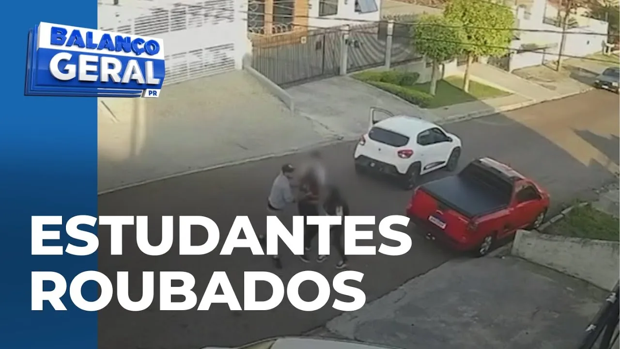 Assaltante em veículo kwid rouba estudantes no bairro Novo Mundo, em Curitiba