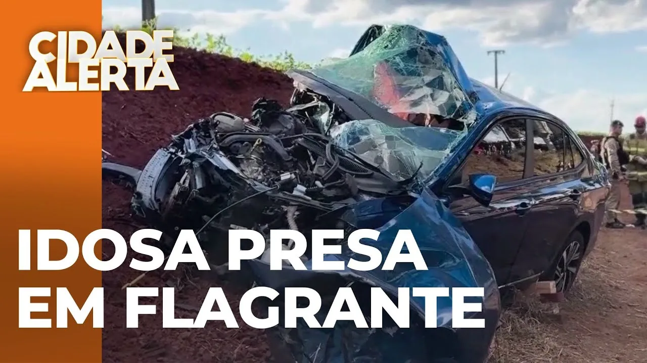 Flagrante: Idosa dirigindo carro de luxo é presa após acidente fatal com adolescente