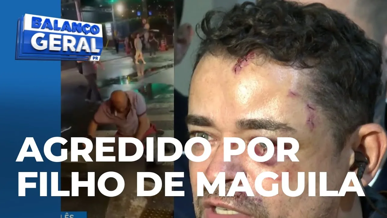 Vendedor ambulante é agredido por filho de Maguila em frente a casa de show