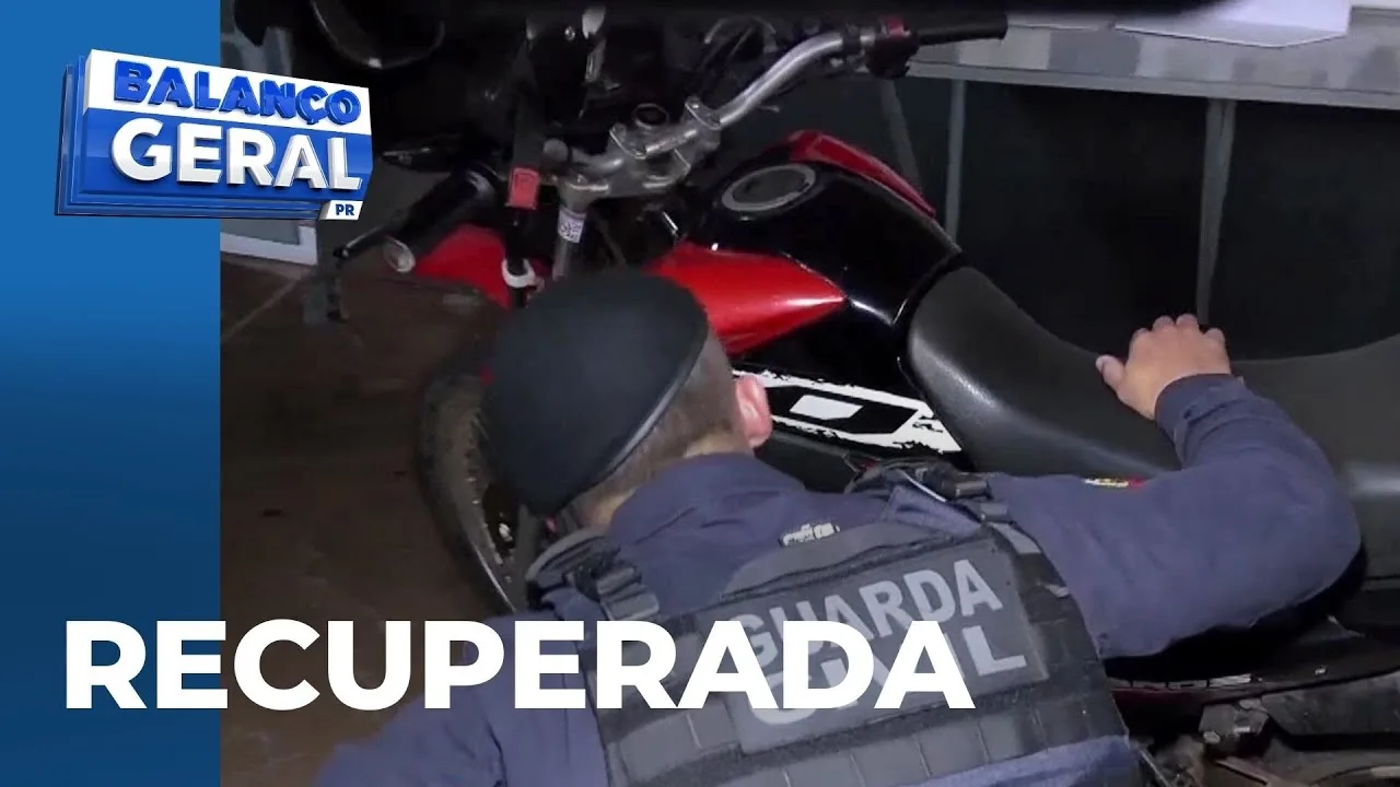 Guarda Municipal apreende adolescente e recupera moto, horas depois dela ser furtada