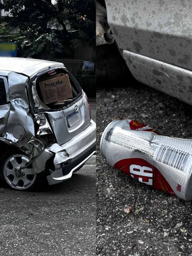 Vídeo flagra acidente entre carro e ônibus que terminou com motorista preso no PR