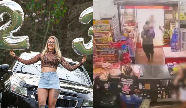 Vídeo flagra jovem de 23 anos sendo morta em conveniência em Campo Mourão