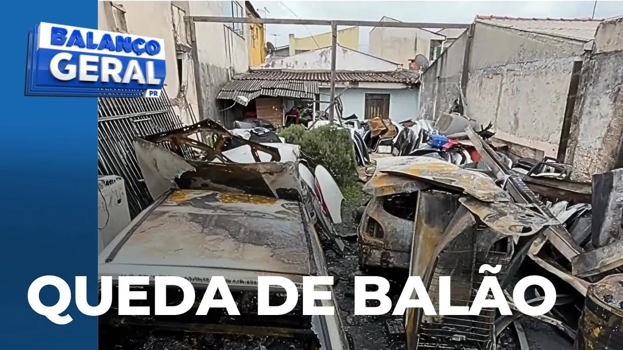 Balão cai em oficina mecânica e destrói imóvel; Dono não tem seguro e ficou com prejuízo