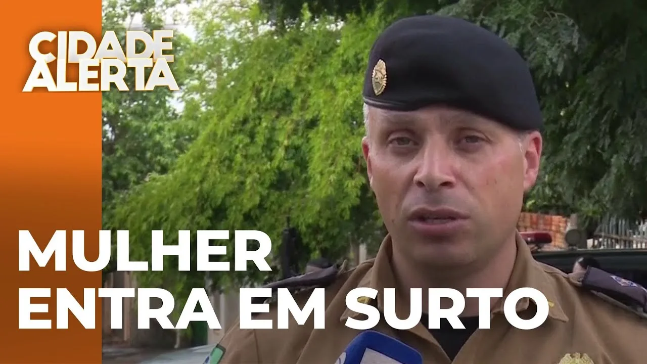 Tensão em Arapongas: Mulher surta e ameaça pessoas na rua