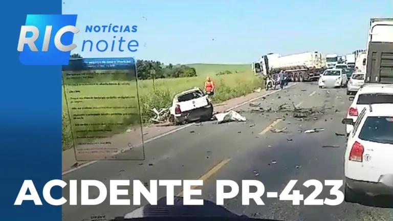 Jovem morre em acidente na PR-423; caminhão-tanque e carro bateram de frente