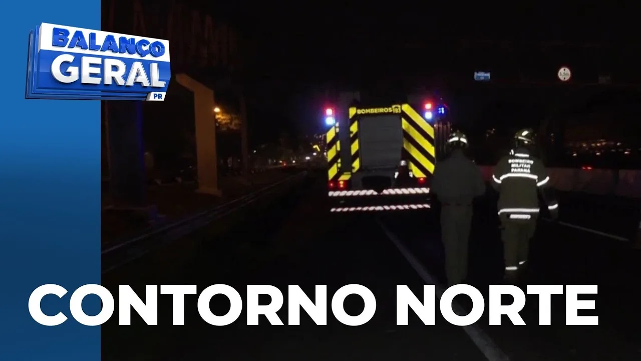 Homem morre atropelado por caminhão; este, tentou atravessar embaixo da passarela no Contorno Norte