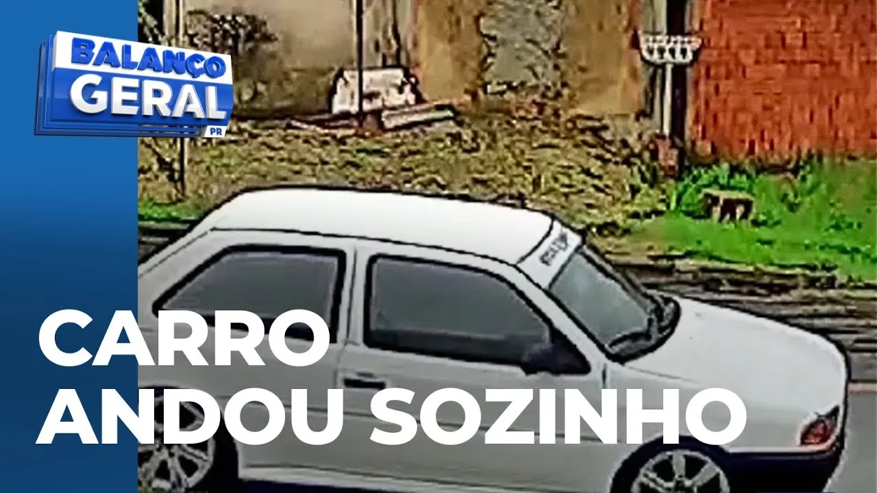 Morador diz que carro ligou sozinho e saiu "andando" até bater em outro que estava parado!