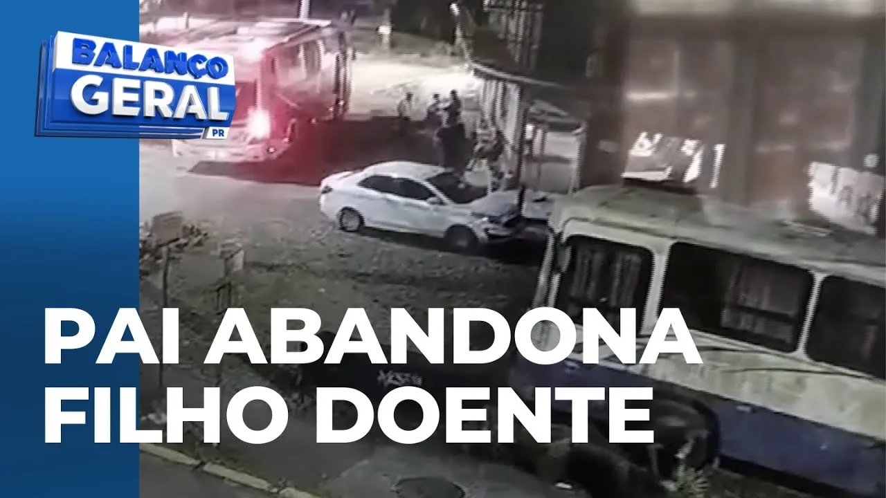 Pai abandona filho de 3 anos que tem doença rara dentro de ônibus e acaba preso durante fuga