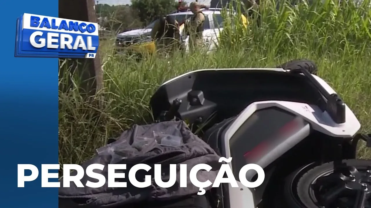"Delivery" de drogas: motociclista se envolve em acidente durante perseguição policial