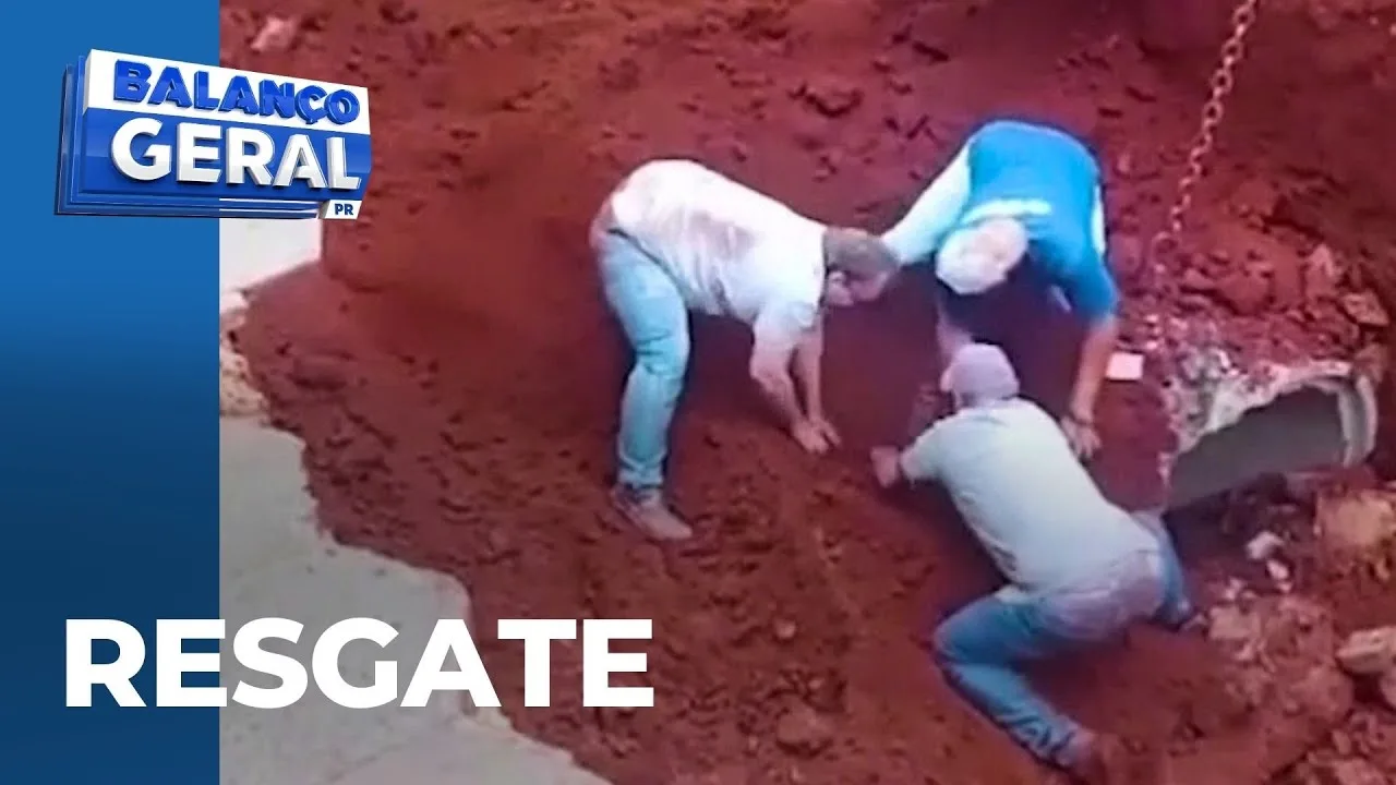 Trabalhador fica soterrado após deslizamento de terra, porém, é resgatado com vida