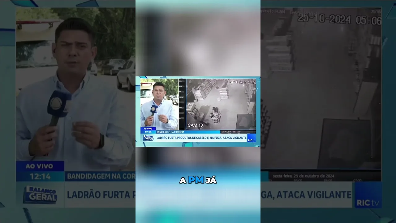 Ladrão furta produtos de cabelo, e na fuga, ataca o vigilante no centro de Londrina