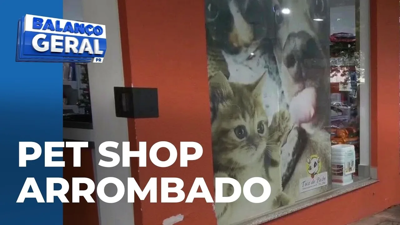 Pet Shop é arrombado e furtado pela quarta vez este ano; câmera registrou o caso