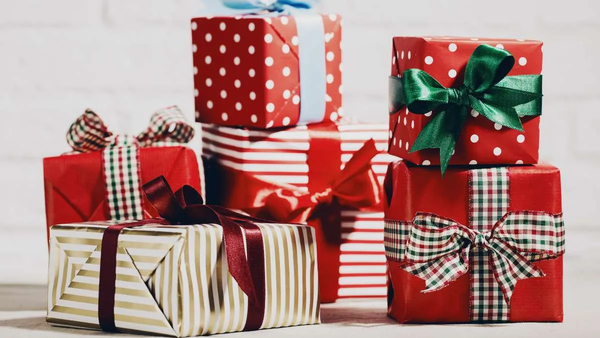 caixas de presentes de Natal