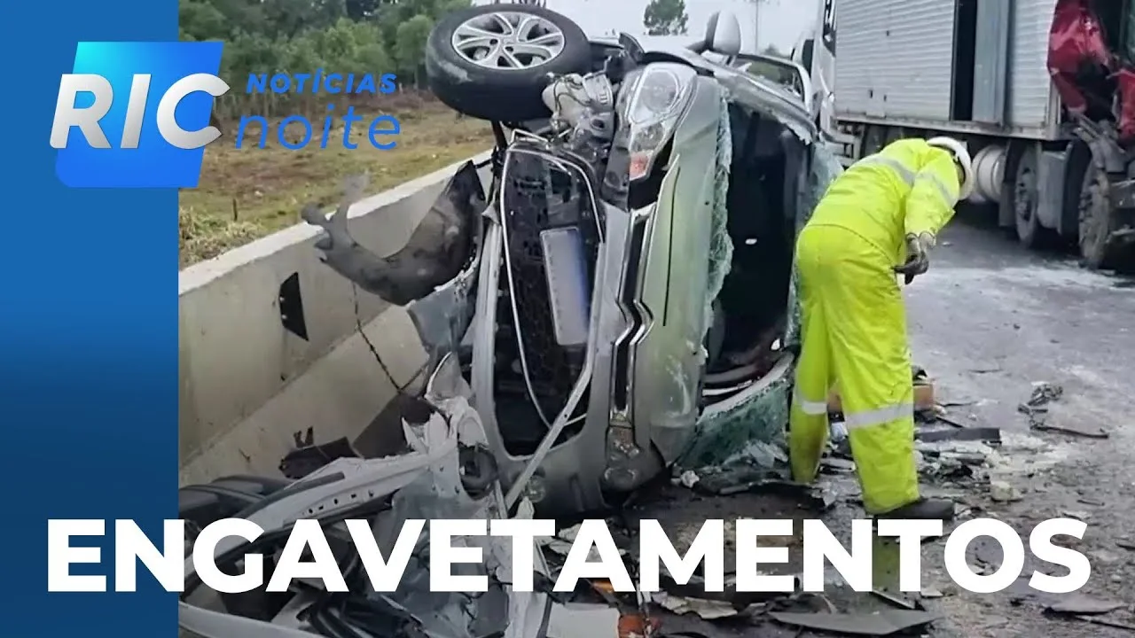 BR-277: 3 engavetamentos envolvem 17 veículos; uma pessoa morreu e oito ficaram feridas