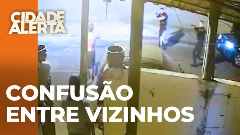 Confusão entre vizinhos acaba em tiros e feridos, em Sarandi; câmeras mostraram o ocorrido