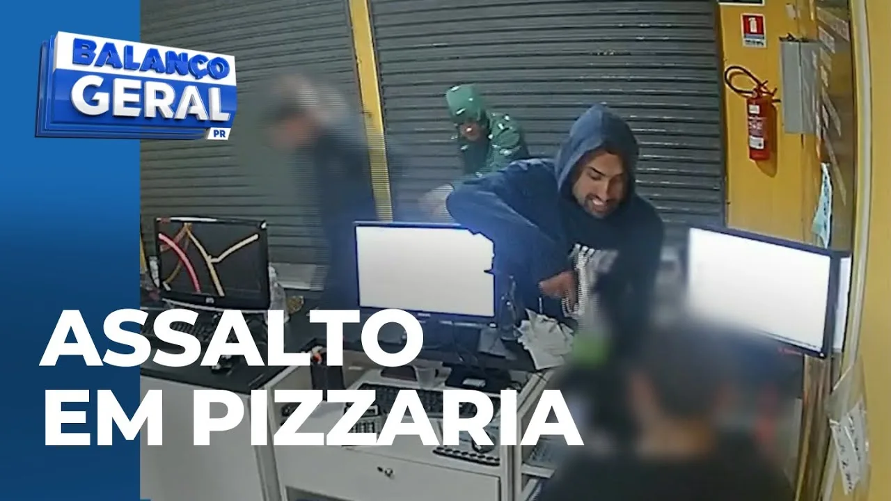 Bandidos armados invadem pizzaria em Colombo; Eles assaltam clientes e funcionários