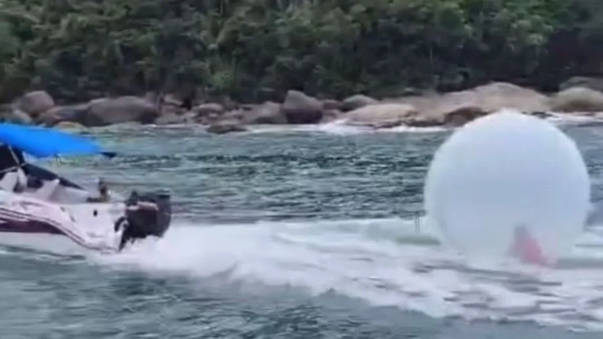 Não há informações sobre como a criança ficou sozinha à deriva