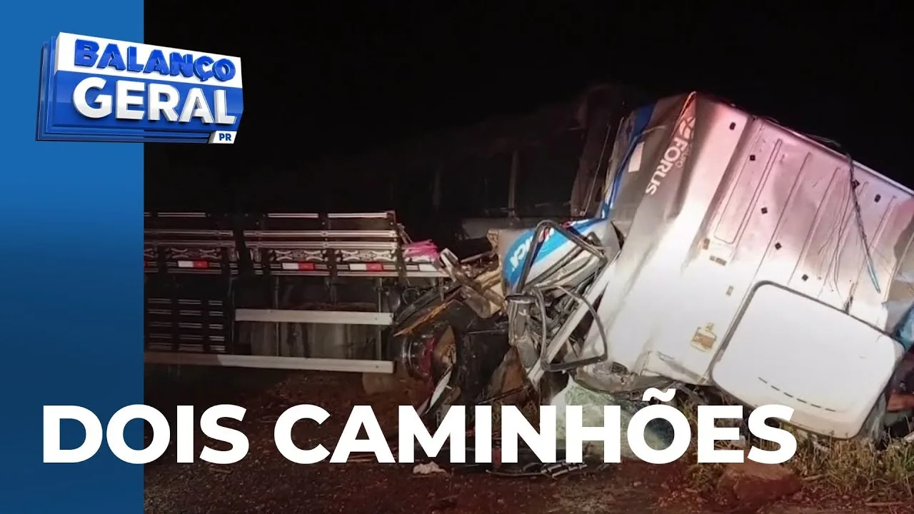 Acidente entre dois caminhões deixa motoristas feridos em rodovia