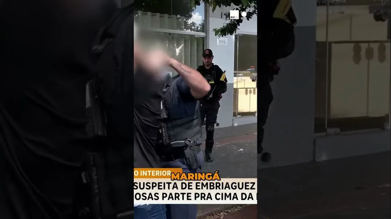 Motorista, com suspeita de embriaguez, faz manobras perigosas e parte para cima da reportagem
