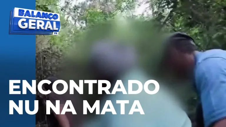 Homem é encontrado nu, desorientado e perdido após dias na mata