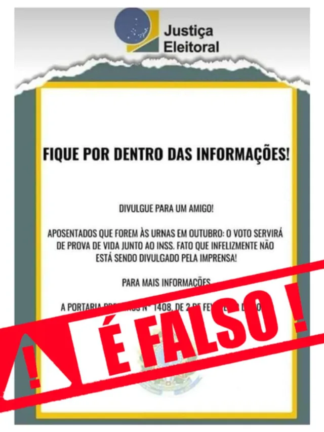 A prova de vida não é aceita com o voto