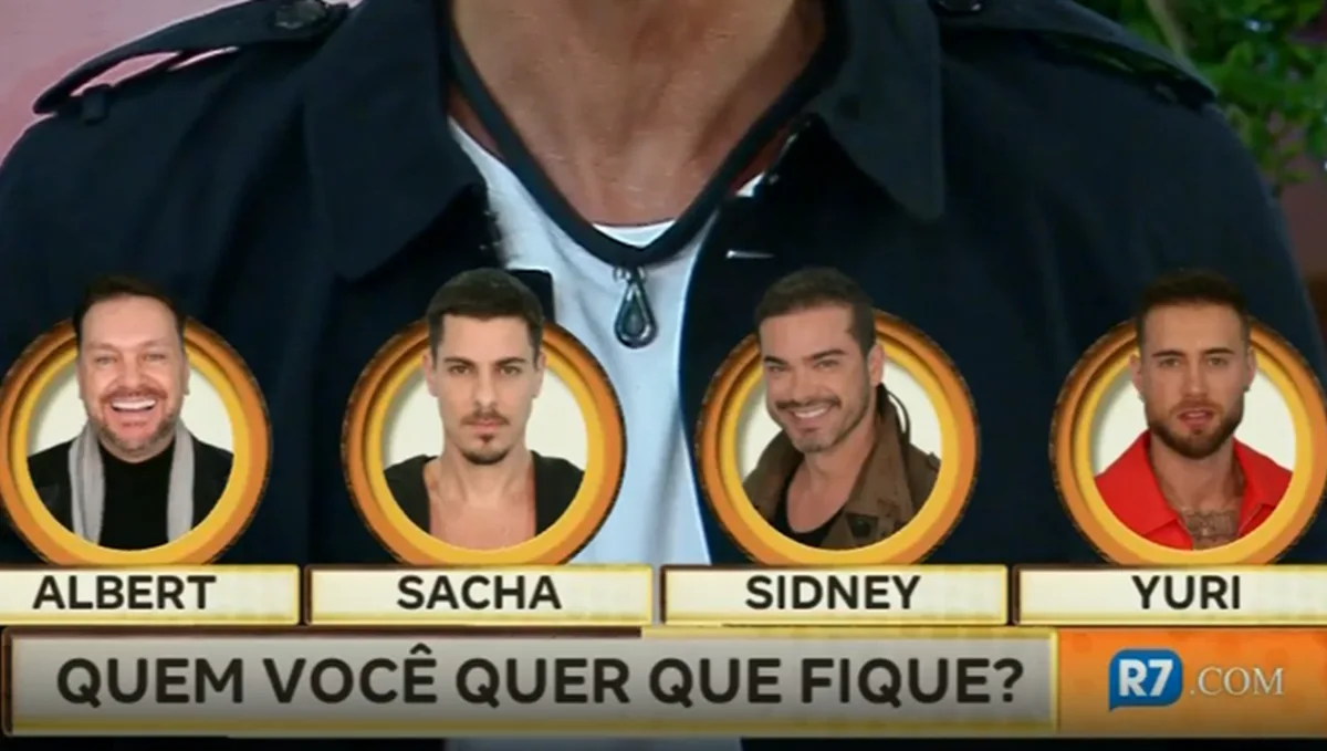 Albert, Sacha, Sidney e Yuri disputam 13ª Roça de A Fazenda 16 (Imagem: Reprodução / PlayPlus)