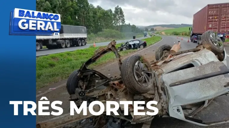 Dois acidentes na BR-376, deixam três pessoas mortas; imagens mostram a destruição