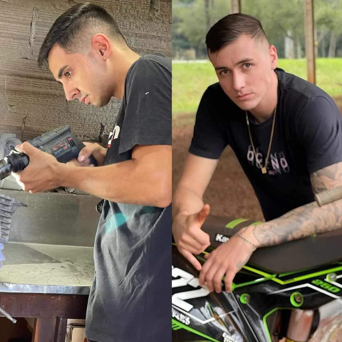 Robson e Ismael eram amigos e retornavam de um evento de motos, quando sofreram acidente na BR-277