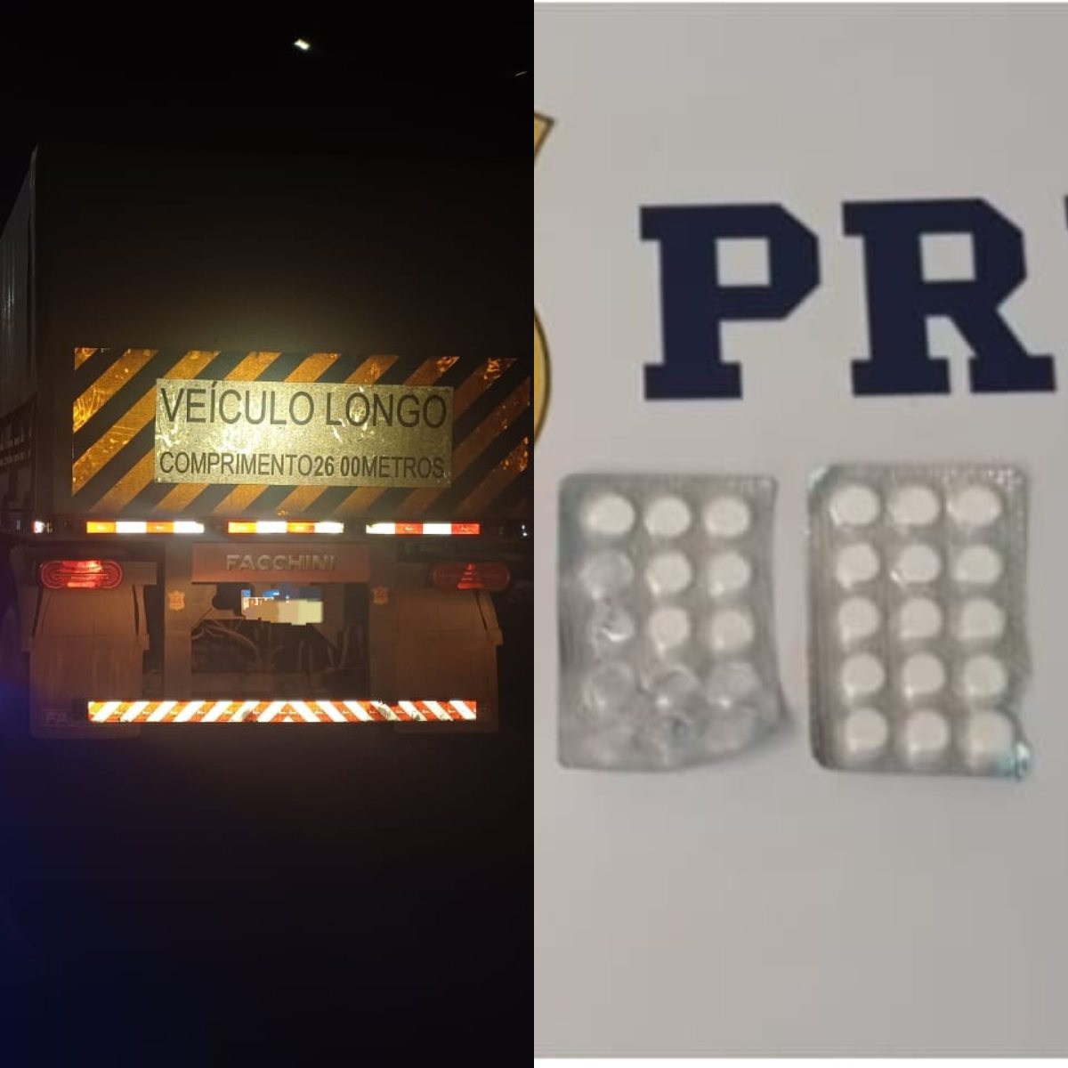 Caminhoneiro confessou a ingestão de rebite; cartela com droga foi encontrada no veículo