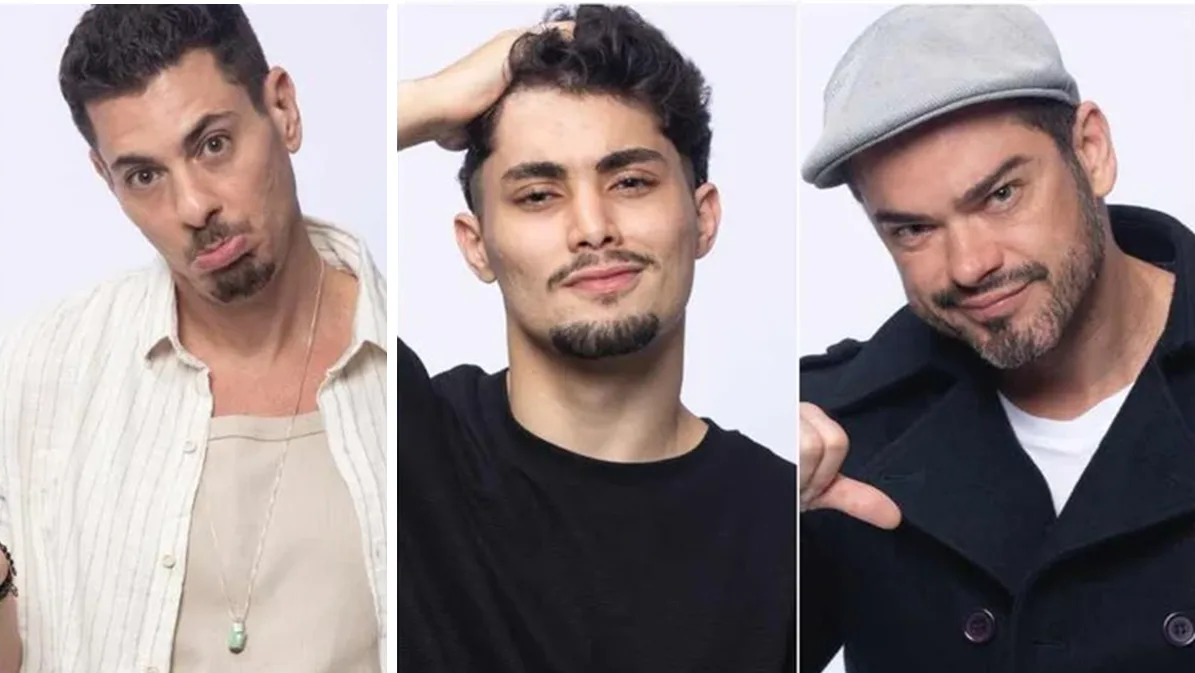 Sacha, Gui e Sidney são os favoritos em enquetes para ser o campeão de A Fazenda 16 (Imagem: Divulgação / RECORD TV)