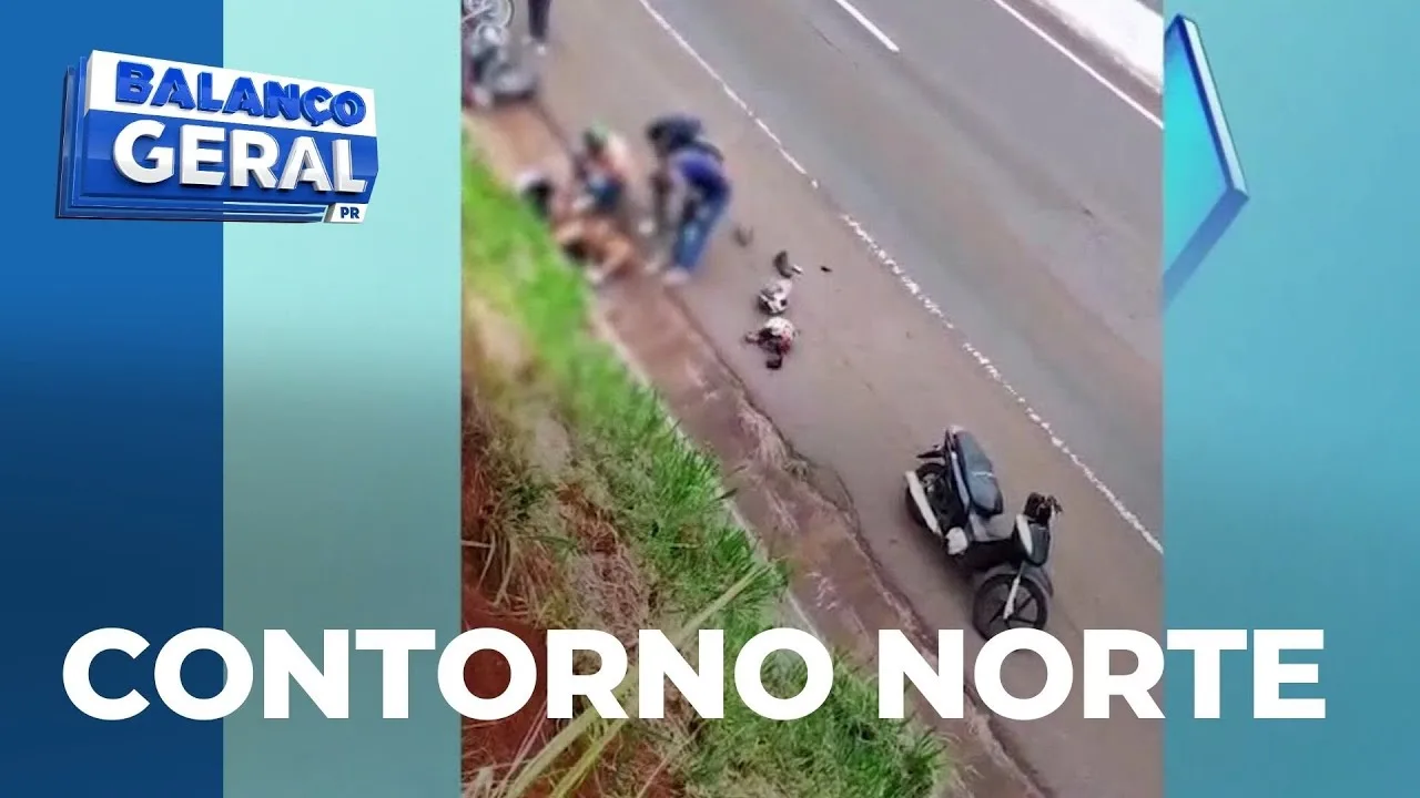 Motociclistas ficam feridos em acidente no Contorno Norte, em Maringá