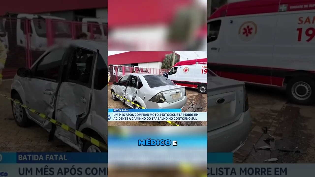 Acidente no Contorno Sul: vídeo mostra a colisão que causou a morte do motociclista