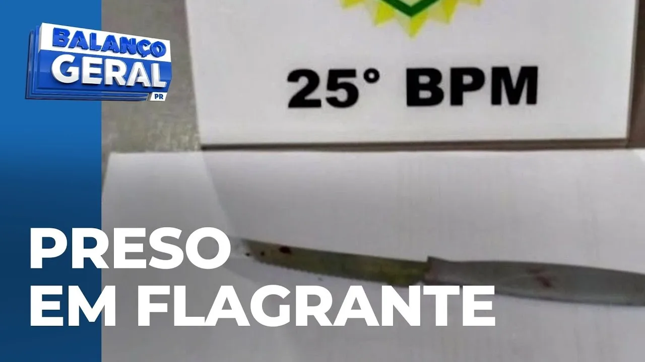 Discussão de casal termina com mulher esfaqueada e homem preso em flagrante