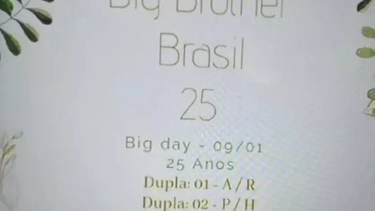 Vaza suposta lista do elenco do BBB 25 (Imagem: Reprodução / Redes sociais)