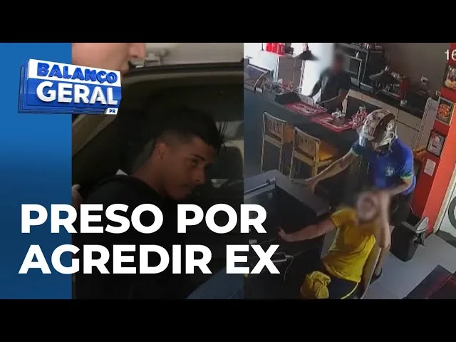 Homem que puxou cabelo e agrediu ex-companheira é preso; ataque foi registrado por câmeras
