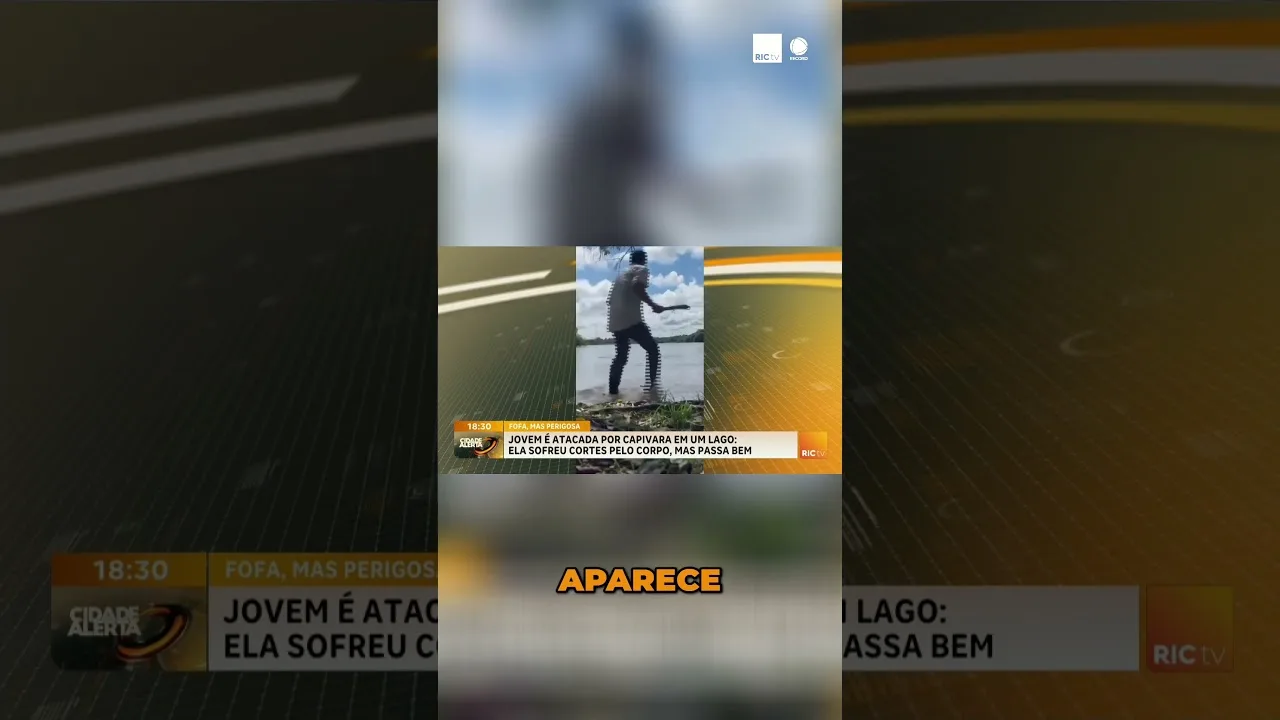 Jovem é atacada por capivara e sofre cortes pelo corpo; caso aconteceu em um lago